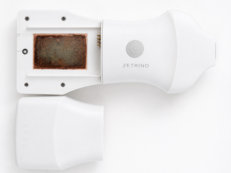 Zetrino Micro X9 with its model-specific removable battery compartment